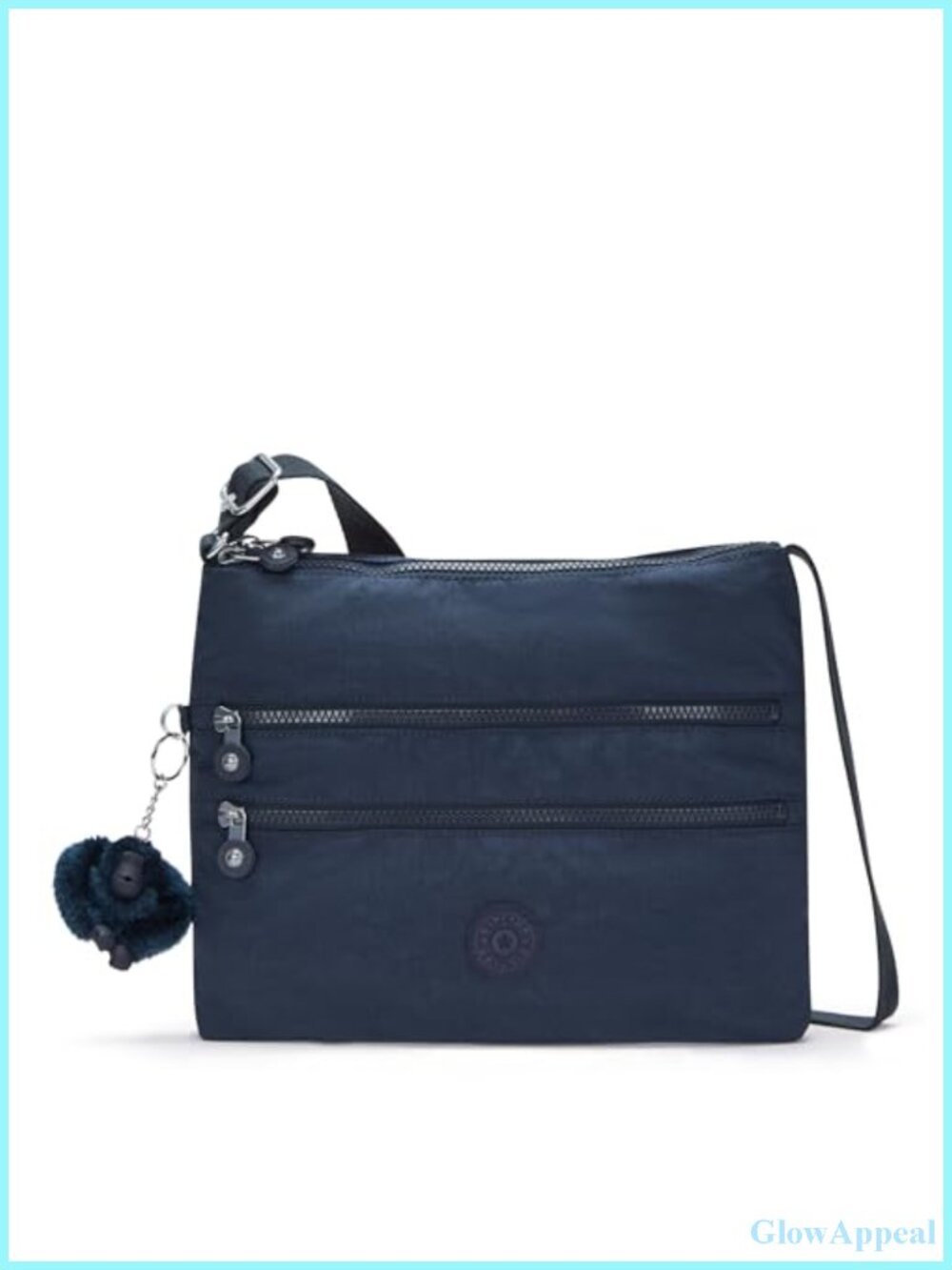 Kipling Alvar Crossbody Bag Crinkled Nylon Lightweight Messenger Purse